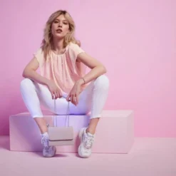 Melrose Chiffonbluse mit Zierperlen Marine, Rosa -Melrosesan Geschaft b3173deb 2111 534c 8d97 399a25a8a7d5