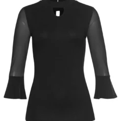 Melrose Rundhalsshirt mit Volantärmeln und Mesh -Melrosesan Geschaft b32fd6bb c605 5a95 b1cb de9977c1de1f