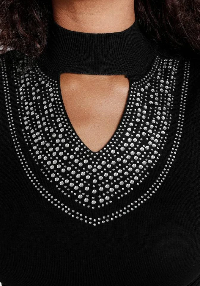 Melrose Strickkleid mit Glitzersteinen und Cut-Out 4 Melrose Strickkleid mit Glitzersteinen und Cut-Out – Bild 4
