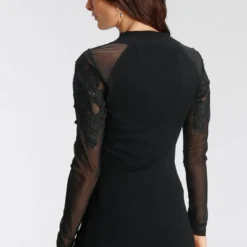 Melrose Stehkragenpullover mit Mesh und Blumen-Appliaktion - NEUE KOLEKTION -Melrosesan Geschaft b454fb22 3e03 53ae b949 75bff453e86c