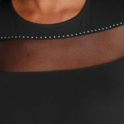 Melrose Rundhalsshirt mit transparentem Mesh-Streifen -Melrosesan Geschaft b63f48a9 f670 5dcd 9a48 0c8017ec332a