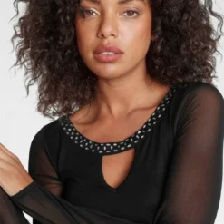 Melrose Rundhalsshirt mit Glitzer und Mesh -Melrosesan Geschaft b7a457b2 7dee 5c5d 8acd cc83b4bfbc80