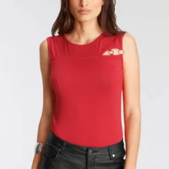 Melrose Tanktop mit Zierringen - NEUE KOLLEKTION Rot, Schwarz -Melrosesan Geschaft c6c8b260 b337 5e3f bb3a b876156d9340