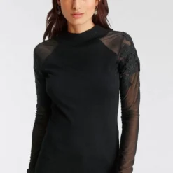 Melrose Stehkragenpullover mit Mesh und Blumen-Appliaktion - NEUE KOLEKTION -Melrosesan Geschaft c8a89c2d 5cdb 536a b299 5d7a49d6a902