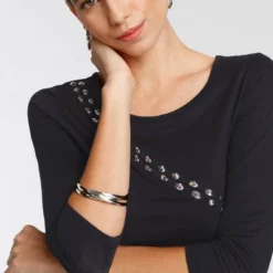 Melrose Langarmshirt mit Ziernieten -Melrosesan Geschaft c8abe43e 67a3 53be b920 5e02a5b686df