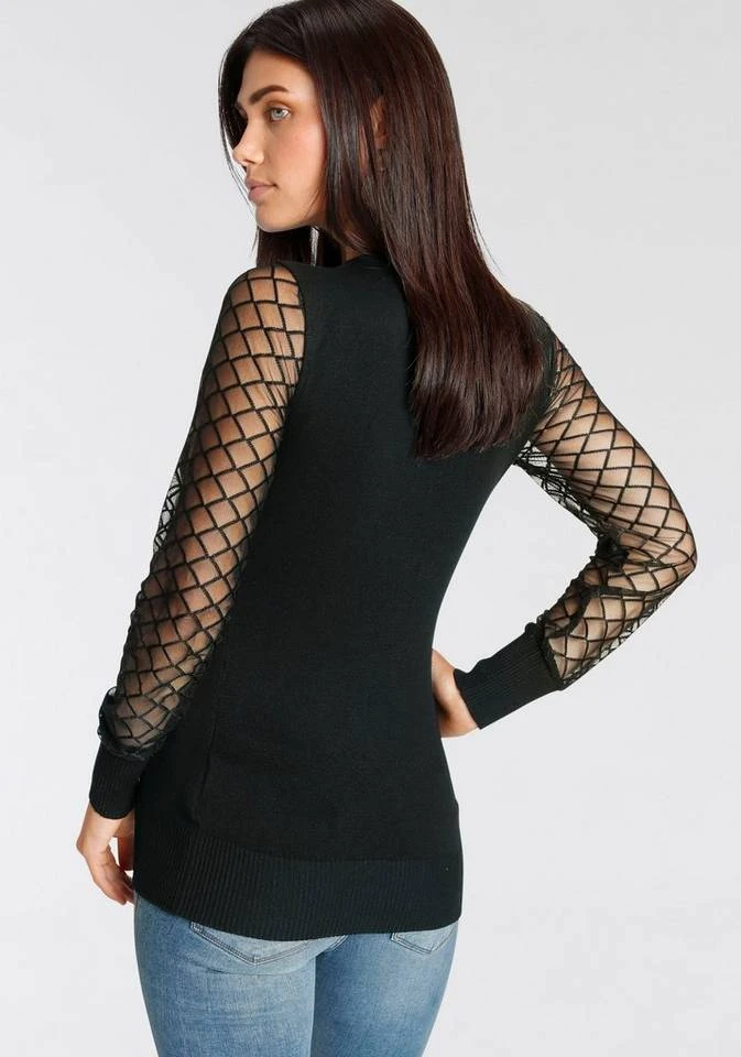 Melrose Rundhalspullover mit Grafik-Mesheinsatz - NEUE KOLLEKTION 2 Melrose Rundhalspullover mit Grafik-Mesheinsatz - NEUE KOLLEKTION – Bild 2