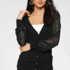 Melrose Strickjacke mit Ärmeln aus Spitze Schwarz, Hellgrau 17 Melrose Strickjacke mit Ärmeln aus Spitze Schwarz, Hellgrau -Melrosesan Geschaft cbd8ba64 48bc 53a1 a7d8 0bee34f82c15