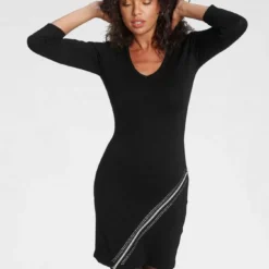 Melrose Strickkleid mit Zierreißverschluss