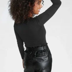 Melrose Rundhalsshirt mit transparentem Mesh-Streifen -Melrosesan Geschaft d035bdc3 bfea 58d8 a5a4 999900c8c5dc