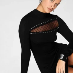 Melrose Strickkleid mit Netz-Detail und Ziernieten 10 Melrose Strickkleid mit Netz-Detail und Ziernieten -Melrosesan Geschaft d15c7bea 0200 5d3f a54b f7286a69a994