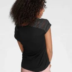 Melrose Shirtbluse mit Glanzgarn und Mesh Schwarz-grau-gemustert, Schwarz-rot-gebl&uuml;mt -Melrosesan Geschaft d6c3fb6c 8b13 5931 8ffd 480552e991e5