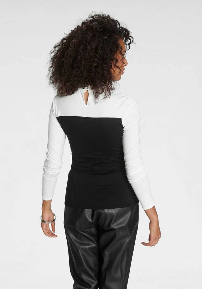 Melrose Stehkragenshirt mit Mesh-Einsatz 2 Melrose Stehkragenshirt mit Mesh-Einsatz – Bild 2