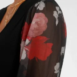 Melrose V-Shirt mit trransparenten, bedruckten Ärmeln Schwarz-weiß-gemustert, Schwarz-geblümt 12 Melrose V-Shirt mit trransparenten, bedruckten Ärmeln Schwarz-weiß-gemustert, Schwarz-geblümt -Melrosesan Geschaft e98b51af 6a99 5720 9299 07cedc0fbf2c