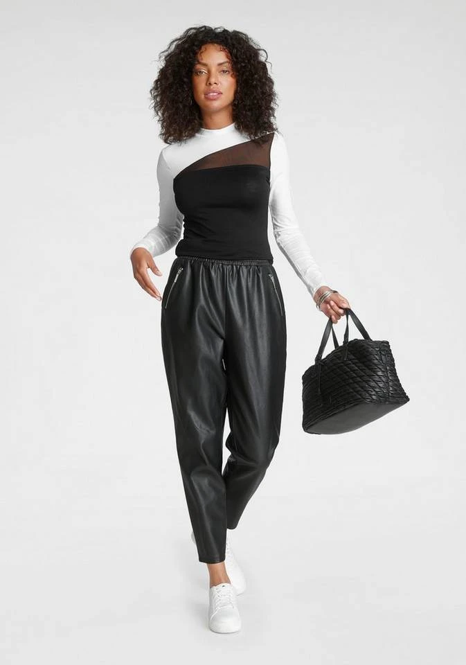 Melrose Stehkragenshirt mit Mesh-Einsatz 5 Melrose Stehkragenshirt mit Mesh-Einsatz – Bild 5