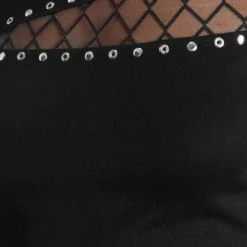 Melrose Stehkragenpullover mit Netz-Detail und Ziernieten -Melrosesan Geschaft ece5dfa9 edc7 5f32 8d87 9624d4367959