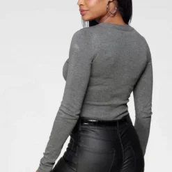 Melrose Strickpullover mit Schnürung und Spitze -Melrosesan Geschaft ed353c57 8c41 5212 896d 23d27ef80ceb