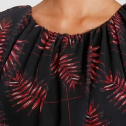 Melrose Shirtbluse mit bedrucktem Chiffon Schwarz-rot-gebl&uuml;mt, Grau-rosa-gebl&uuml;mt -Melrosesan Geschaft f069abfb 1393 5ddc b6fc 3d908a2746cc