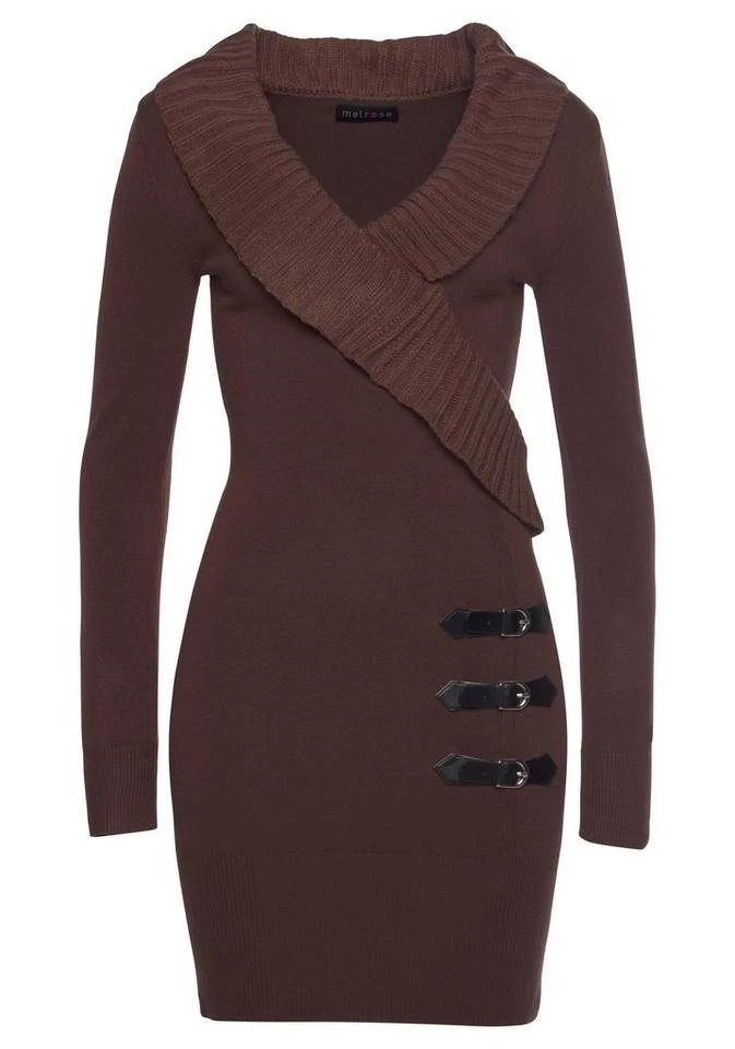 Melrose Strickkleid mit Zierschnallen 6 Melrose Strickkleid mit Zierschnallen – Bild 6