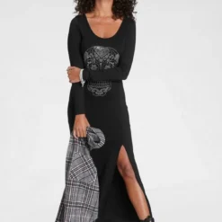 Melrose Maxikleid mit Glitzersteinen in Totenkopf-Optik -Melrosesan Geschaft f6f55cdd 472b 53c5 9b8f 80a5fa4bcda7