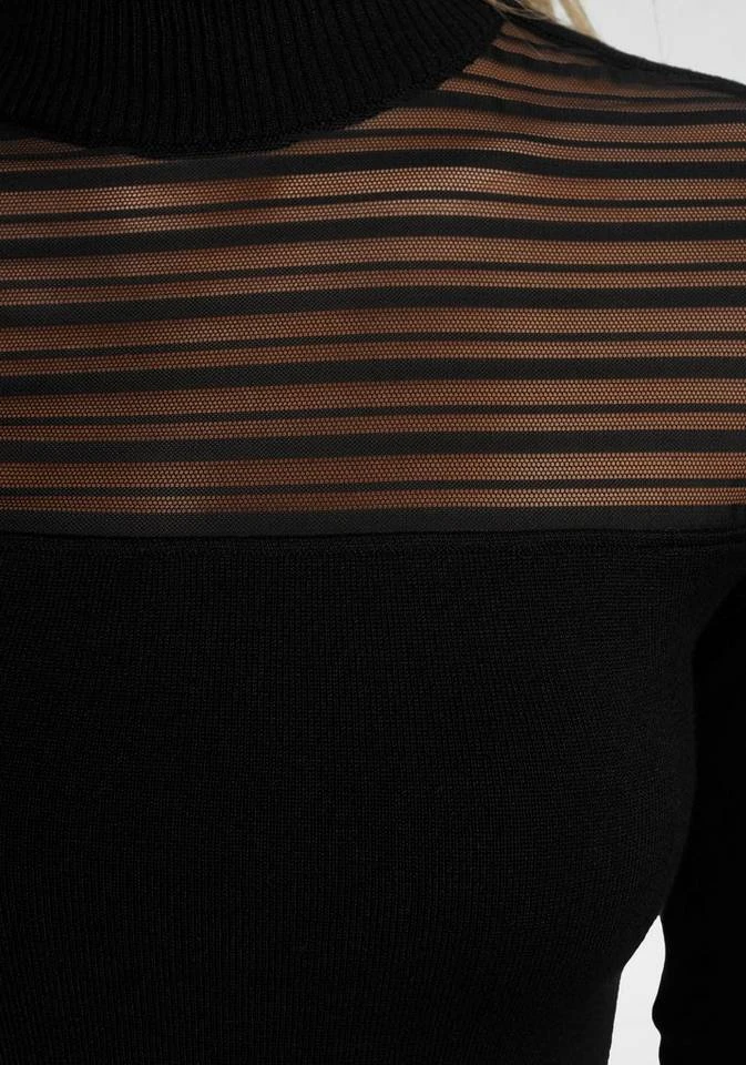 Melrose Stehkragenpullover mit Streifen-Mesh - NEUE KOLLEKTION 5 Melrose Stehkragenpullover mit Streifen-Mesh - NEUE KOLLEKTION – Bild 5