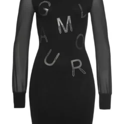 Melrose Strickkleid mit Chiffonärmeln und Buchstaben-Print - NEUE KOLLEKTION -Melrosesan Geschaft f9713efa d3ef 57da bdb0 684d30ada841