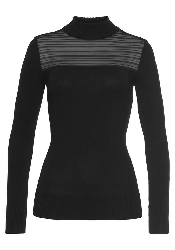 Melrose Stehkragenpullover mit Streifen-Mesh - NEUE KOLLEKTION 7 Melrose Stehkragenpullover mit Streifen-Mesh - NEUE KOLLEKTION – Bild 7